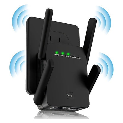 2023 WiFi Extender - 8470 Sq. Ft. Coverage, 2.4GHz, 1-Tap Setup, Ethernet Port, WiFi Booster for Home