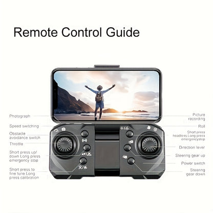 2024 Brushless Motor Drone - Foldable Quadcopter with 1080P HD Camera, Headless Mode, Altitude Hold, Speed Adjustment and LED Light - Carrying Bag