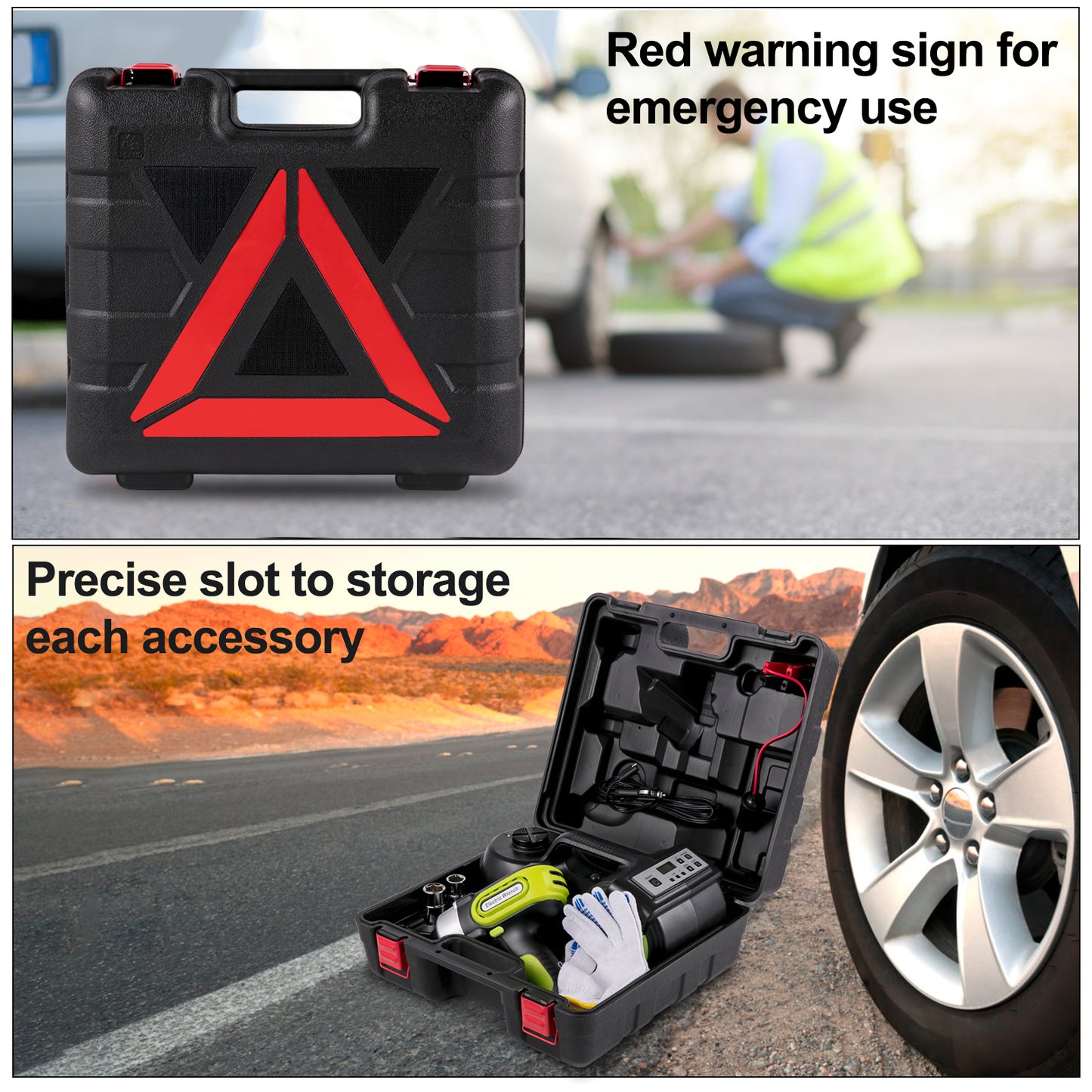 VEVOR 5 Ton 12V Electric Car Jack Kit – Portable Hydraulic Jack with Impact Wrench & LED Light for Tire Lifting and Car Repair (13.5–36cm)