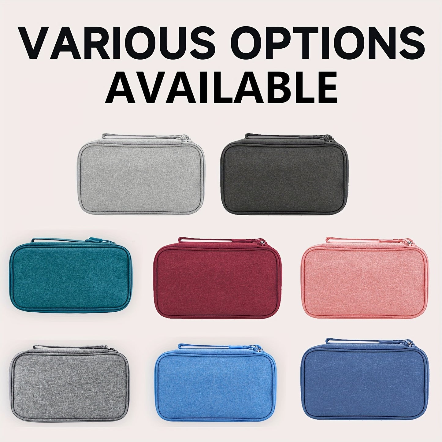 8 Compartment Travel Organizer with Waterproof Pockets - Ideal for Organizing Electronics and Accessories on the Go
