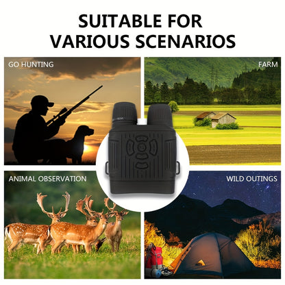 32GB Infrared Night Vision Binoculars Goggles - Capture Photos and Videos in Complete Darkness - Ideal for Camping, Hunting, Security, and Outdoor Adventures