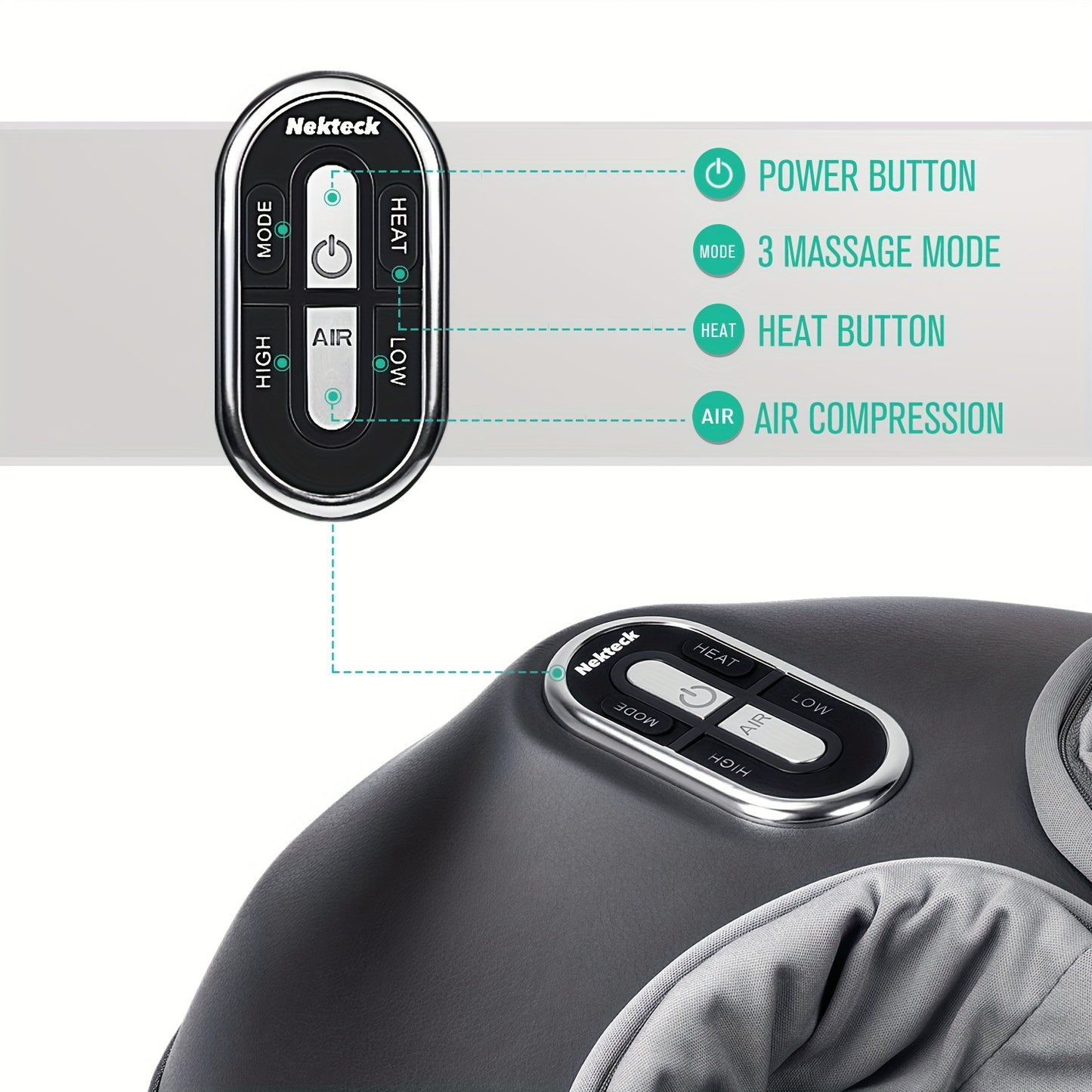 Shiatsu Foot Massager Machine – Deep Kneading, Heat & Air Compression for Foot Wellness (Gray)