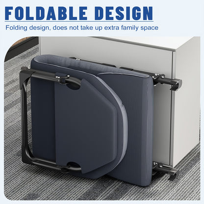 1pc Portable and Foldable Sleeping Cot for Adults – Heavy Duty Bed with Mattress and Pillow, Sturdy Frame for Camping, Travel, Room, Office