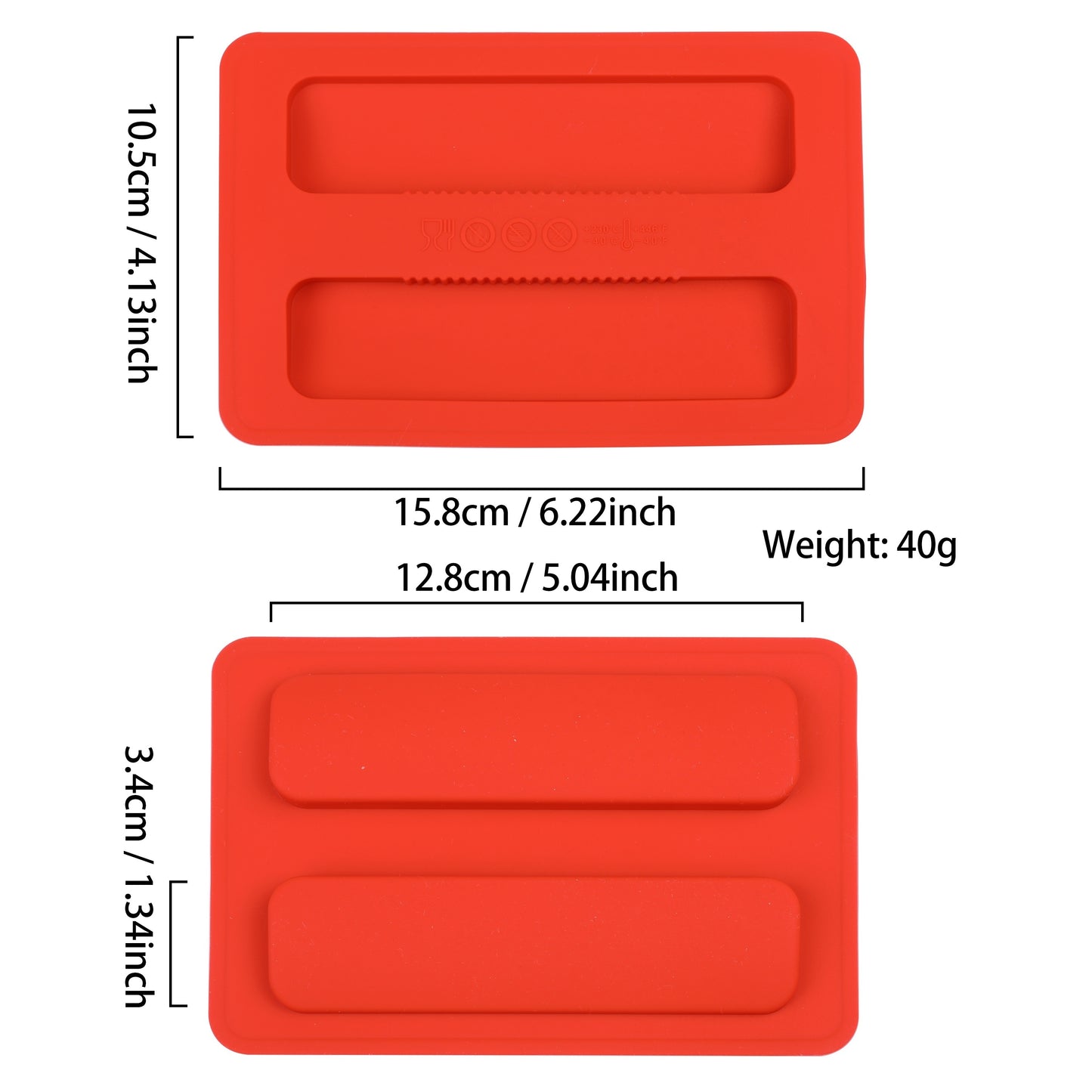 Red Dustproof Cover for 2 Slice Toaster - BPA-Free Silicone Protection from Dust, Dirt, Pet Hair, and Spills - Toaster Top Lid