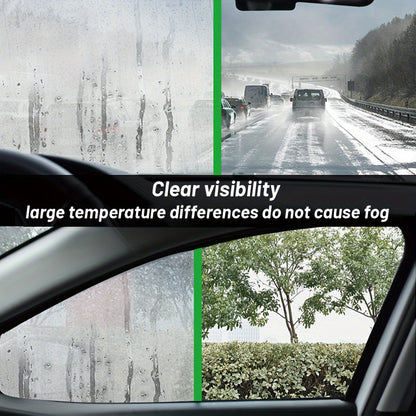 Car Glass Anti-Fog Wipes for Windows & Rear-View Mirrors, Anti-Rain Defogging Solution