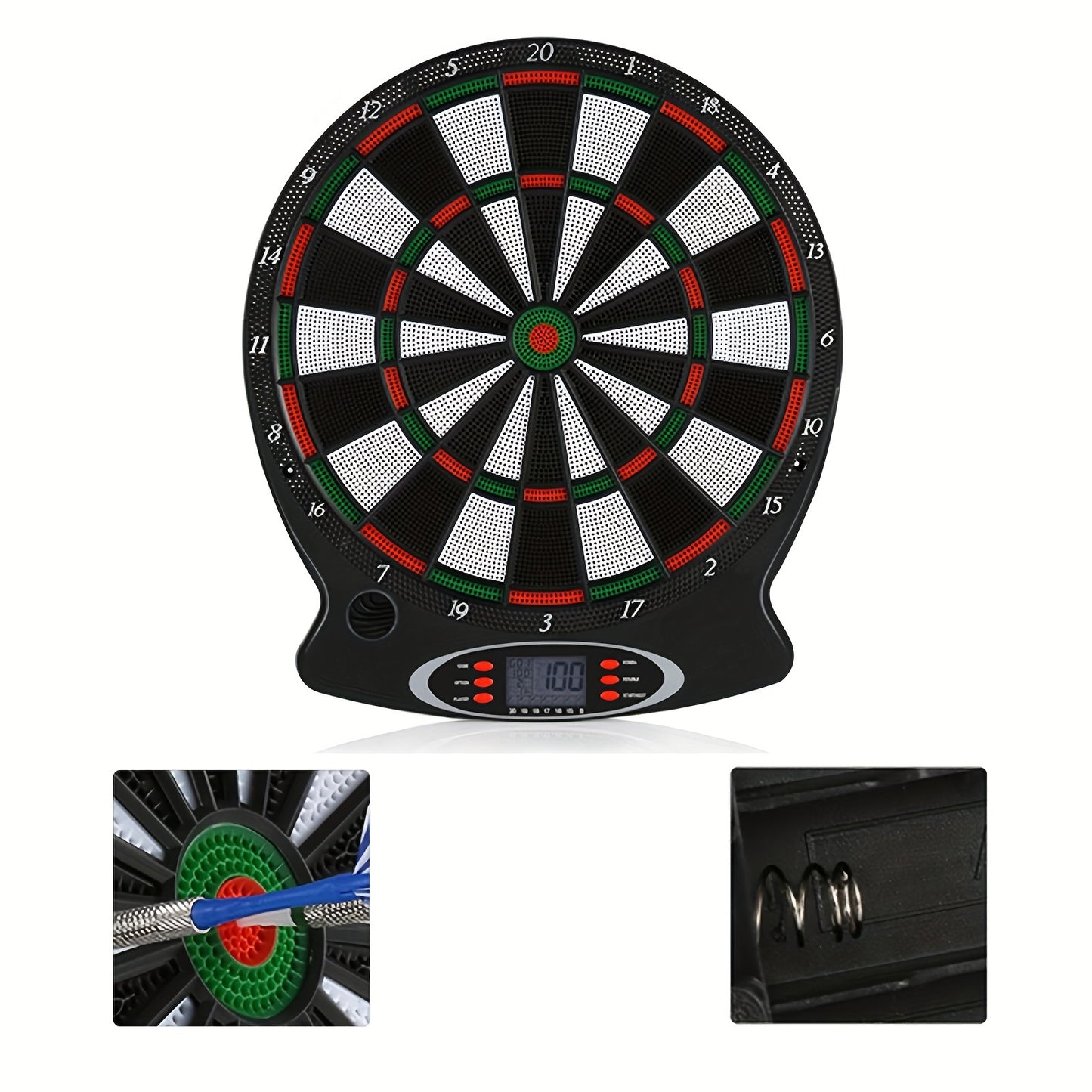 Electronic Dart Board Set - Soft Tip Dartboard with LCD Display, 6 Darts, and Professional Soft Tip Darts