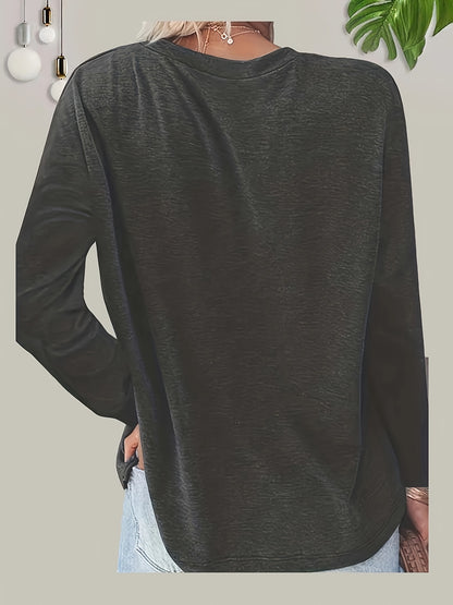 4 Pack Women's Long Sleeve Crew Neck T-Shirts - Casual Fall & Spring Tops for Women