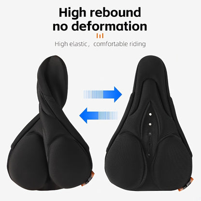 WEST BIKING High Elastic Breathable Bicycle Saddle Cover - Silicone and Sponge with Rainproof Layer - Streamlined Bike Seat Cushion Protector for Cycling Comfort