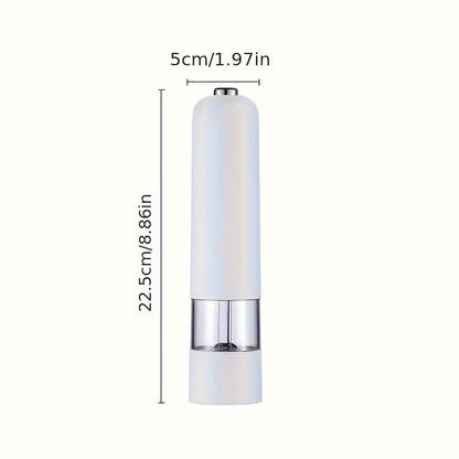 Automatic Electric Salt and Pepper Grinder Set - Stainless Steel with Easy-Turn Precision Grinding - Ideal for Kitchen and BBQ