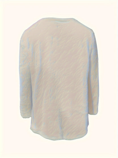 Women's Cozy Fleece Pullover Sweatshirt with Pockets – Long Sleeve Crew Neck for Fall & Winter