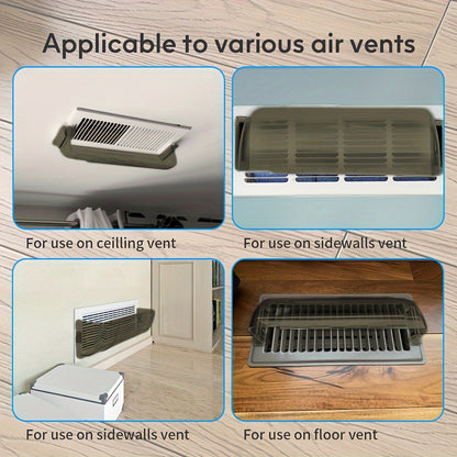 Adjustable Magnetic Air Vent Deflector - Fits 8" to 14" Vents, Improves AC Efficiency, Premium Floor Register Covers