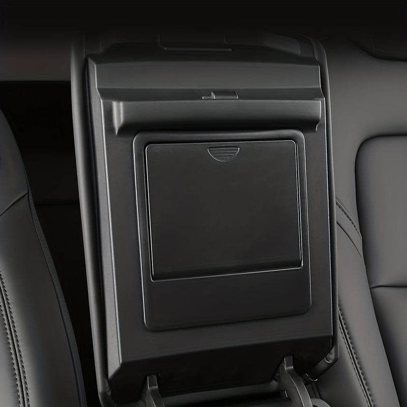 Concealed Storage Box - One-Touch Armrest Organizer for Tesla Model 3 and Y - Premium Center Console Accessory for Enhanced Interior Organization