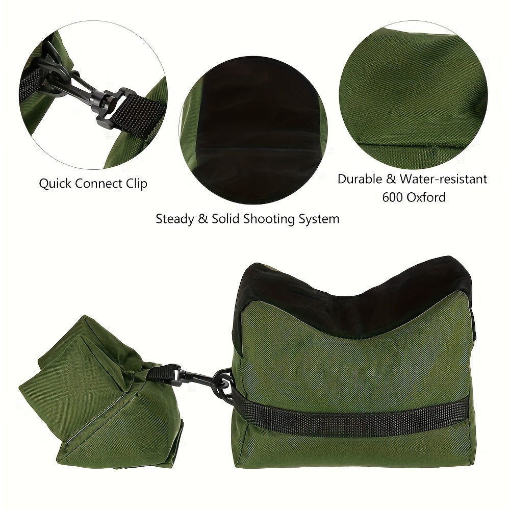 Waterproof Oxford Rifle Rest Bag – Durable, Adjustable Shooting Rest with Sandbag Support, Utility Pocket, and Buckle Closure – Perfect for Hunting and Outdoor Shooting