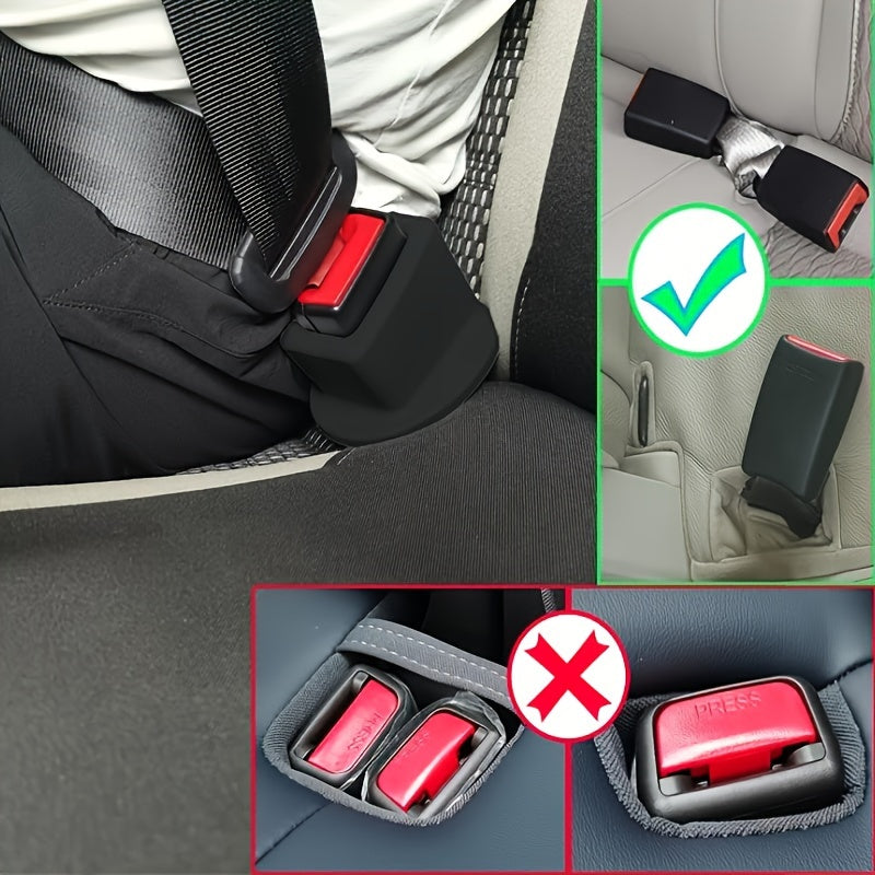 2-Pack Silicone Seat Buckle Holder Set – Car Buckle Booster for Easy Access – Compatible with Most Cars – Interior Accessories