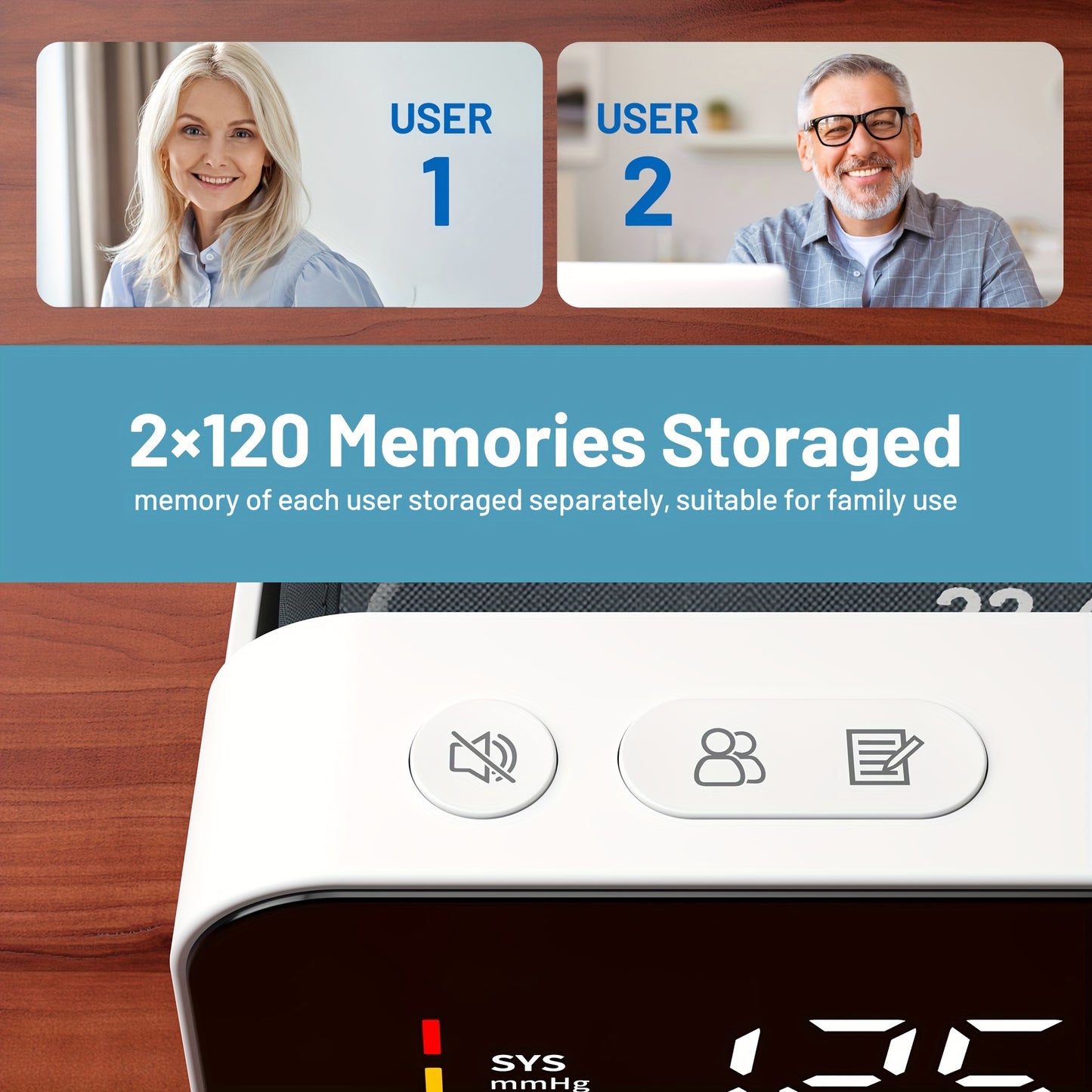 Oklar Blood Pressure Monitor – LED Display with Voice Broadcasting, Digital Cuff Machine, Includes Charging Cord