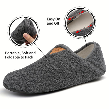 Women's & Men's Soft Lightweight Indoor/Outdoor Slippers – Non-Slip Rubber Sole Sandals for Home, Travel, Hotel