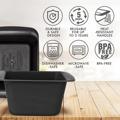Quick Mac and Cheese Microwave Cooker – Ready in 5 Minutes, Perfect for Dorms, Small Kitchens and Offices, BPA-Free and Dishwasher Safe