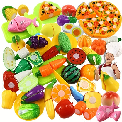24 Piece Fun Cutting Food Toy Set – Early Skill Development for Kids, Perfect for Halloween & Christmas Gifts