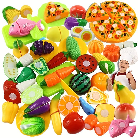 24 Piece Fun Cutting Food Toy Set – Early Skill Development for Kids, Perfect for Halloween & Christmas Gifts