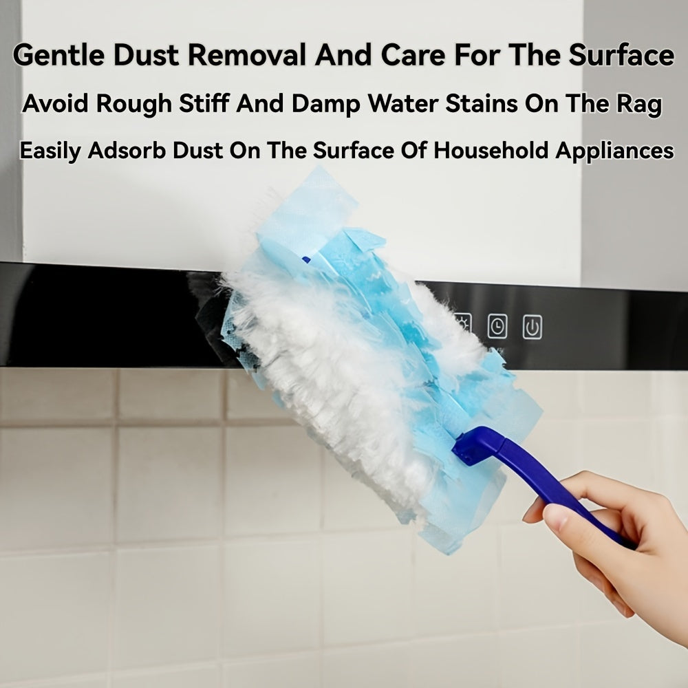 40/60pcs Electrostatic Duster Refill Cloths - Ultra-Efficient Static-Cling for Electronics, Furniture, Blinds & Fans - Reusable, Safe, Hassle-Free - Bulk Pack (Handle Not Included)