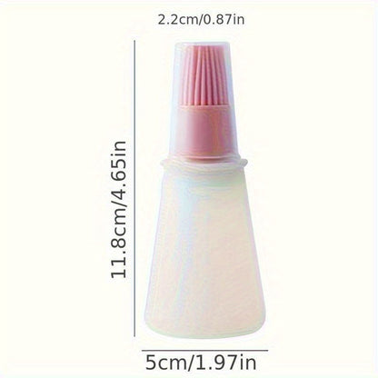 High-Temp Resistant Silicone BBQ Oil Brush with Dispenser – Outdoor Cooking & Kitchen Essential Gadget