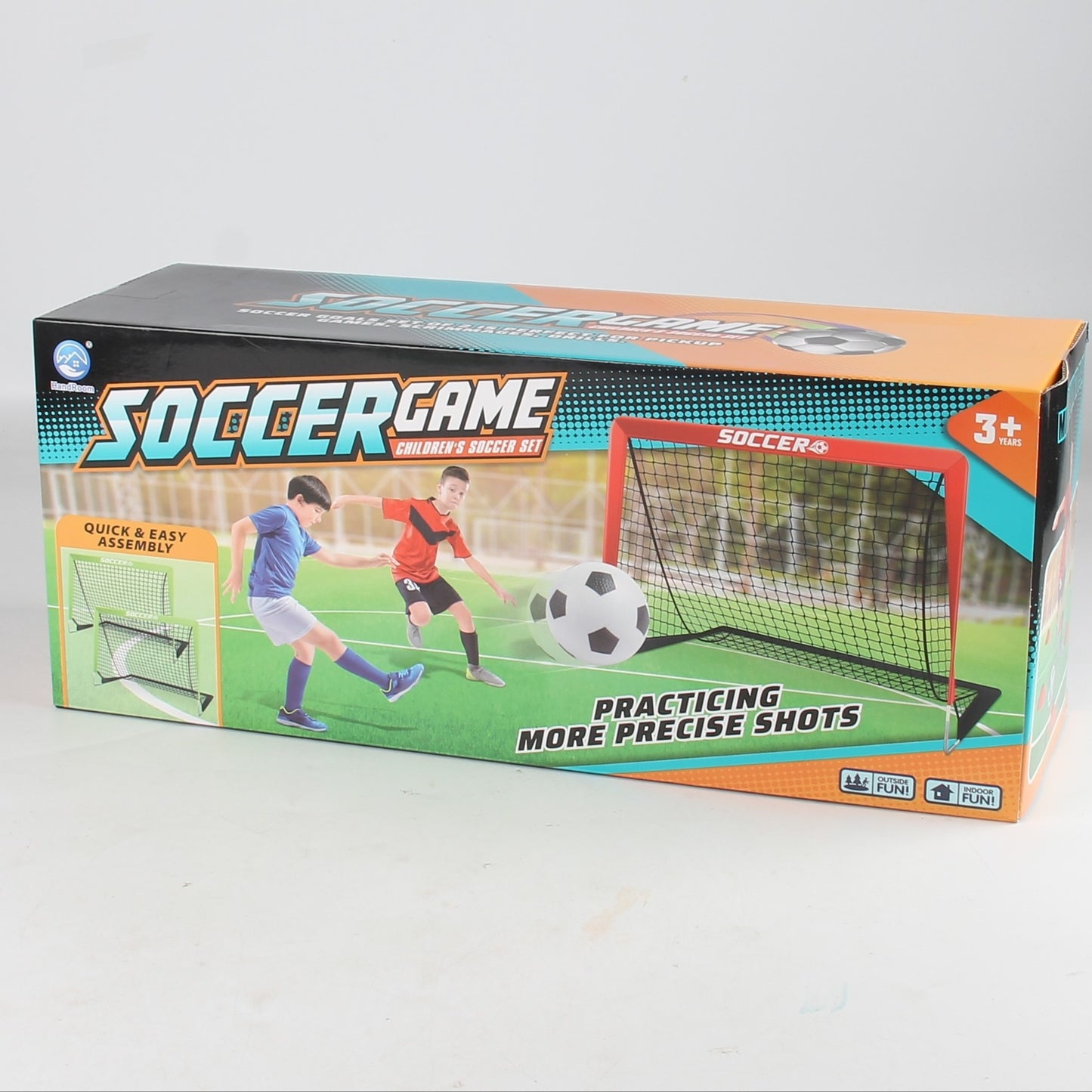 2 Pack Portable 4' x 3' Pop-Up Soccer Goals for Kids - Nets, Balls, and Pump - Perfect for Backyard, Indoor and Outdoor Play, Green