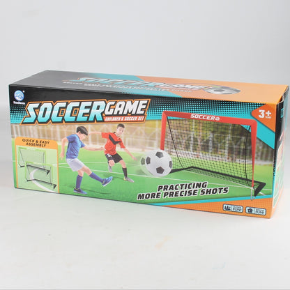2 Pack Portable 4' x 3' Pop-Up Soccer Goals for Kids - Nets, Balls, and Pump - Perfect for Backyard, Indoor and Outdoor Play, Green