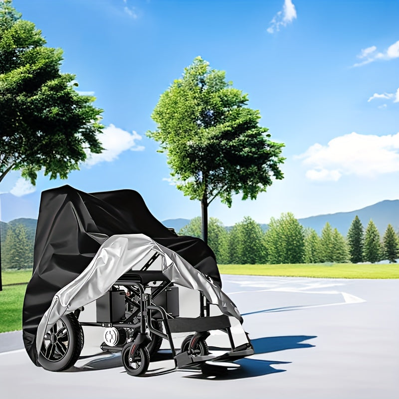 Electric Wheelchair Cover – Heavy-Duty 100x75x100cm, Weather-Resistant, UV Protection, Windproof, Snowproof, Waterproof with Elastic Hem