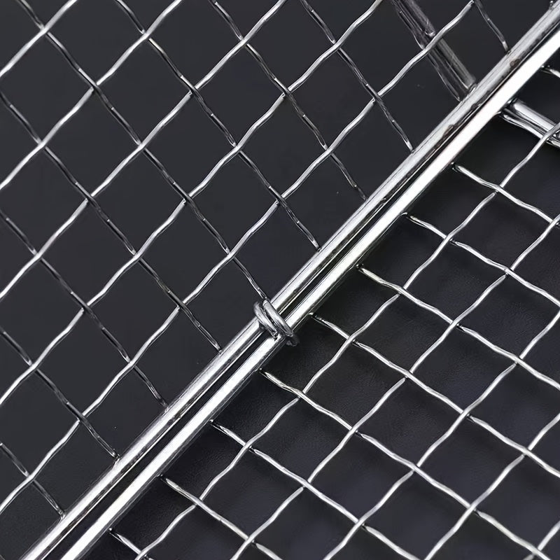 BBQ Fish Grill Basket - Rustproof Stainless Steel, Heavy Duty for Meat, Steak, Shrimp, Vegetables - Ideal for Outdoor Picnic and Camping, Grill Accessories