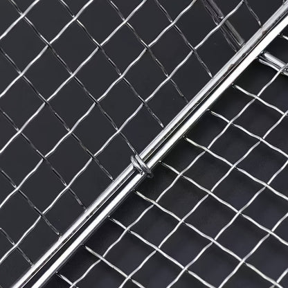 BBQ Fish Grill Basket - Rustproof Stainless Steel, Heavy Duty for Meat, Steak, Shrimp, Vegetables - Ideal for Outdoor Picnic and Camping, Grill Accessories