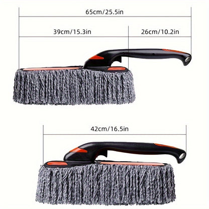 Extendable Handle Car Duster - Soft Non-Scratch Cleaning Brush for Car and Home Dusting, Removable Dust Remover Tool