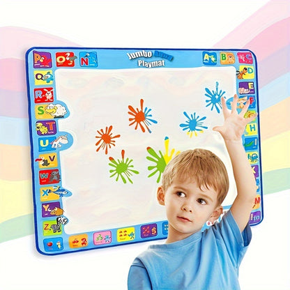 Big Magic Watercolor Canvas Toys - Educational Painting Mats, No-Mess Graffiti, Fun Printing Roller, Perfect Christmas Gift