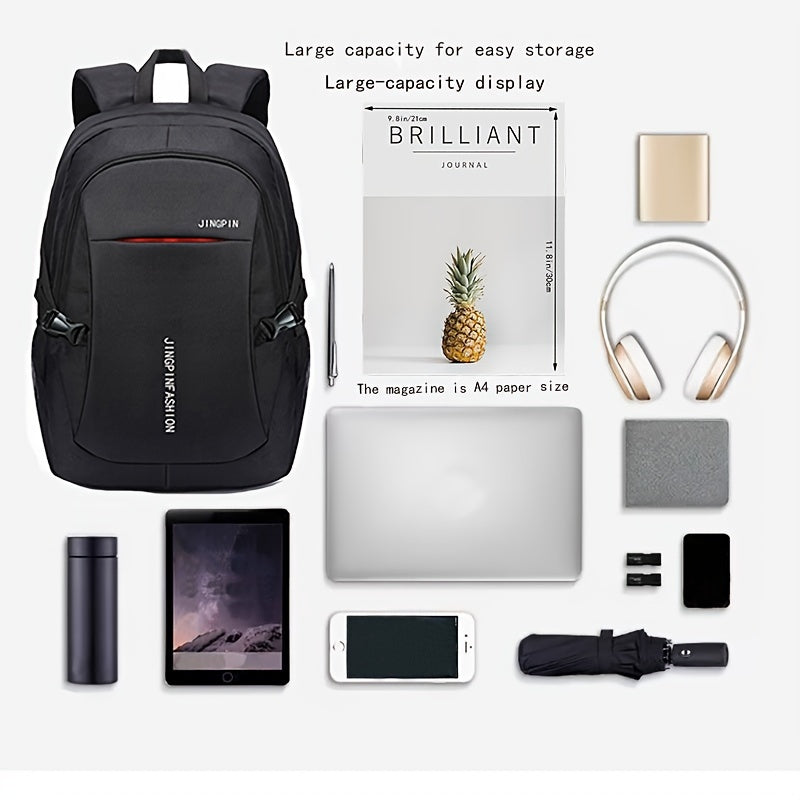 Men’s Waterproof Oxford Backpack – Business, School & Casual Travel Rucksack