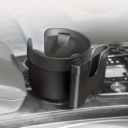 Adjustable Car Cup Holder Extender with Phone Mount – Fits Most Vehicles, Compatible with 32oz and 40oz Bottles and Large Cups