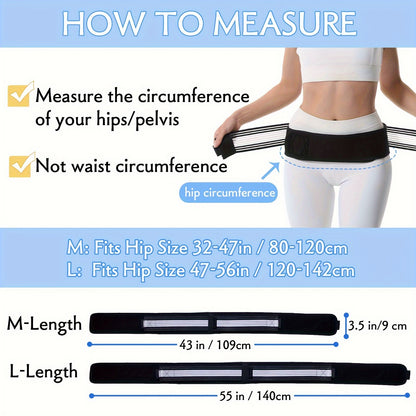 Si Belt Pro – Ultimate Sacroiliac Hip Support and Stabilizer – Sciatica Relief, Pelvis and Lumbar Nerve Pain – Comfortable, Adjustable Design for Everyday Wear