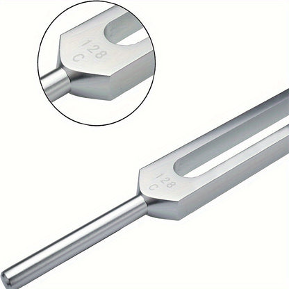 128Hz Medical-Grade Tuning Forks - Dual-Purpose Ear Cleaner and Vibration Tool | Large Ergonomic Design with Bell Clips for Soothing Ear Massage