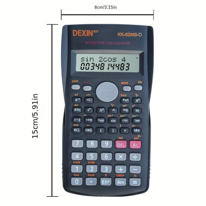 DEXIN KK-82MS-D Multifunctional Scientific Calculator - 240 Functions, Double-Line Display - Ideal for Student Exams - Economic Pack at Factory Price