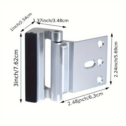 2pcs Door Lock For Home Security- Easy To Install Door Latch Device, Aluminum ConstructionTamper Resistant, Black/White/argent Door Locks