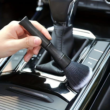 Premium Car Interior Detailing Brush - Soft Bristle Dusting Brush for Dash and Interior Cleaning (Black)