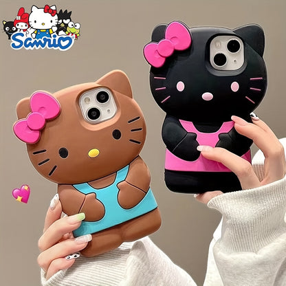 Sanrio Hello Kitty 3D Mobile Phone Case - Protective, Decorative, Cute Design, Ideal Gift for Christmas and Halloween ( Authorized )