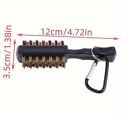 Golf Ball Cleaning Brush - Double-Sided Metal Bristles for Deep Cleaning, Essential Golf Accessories