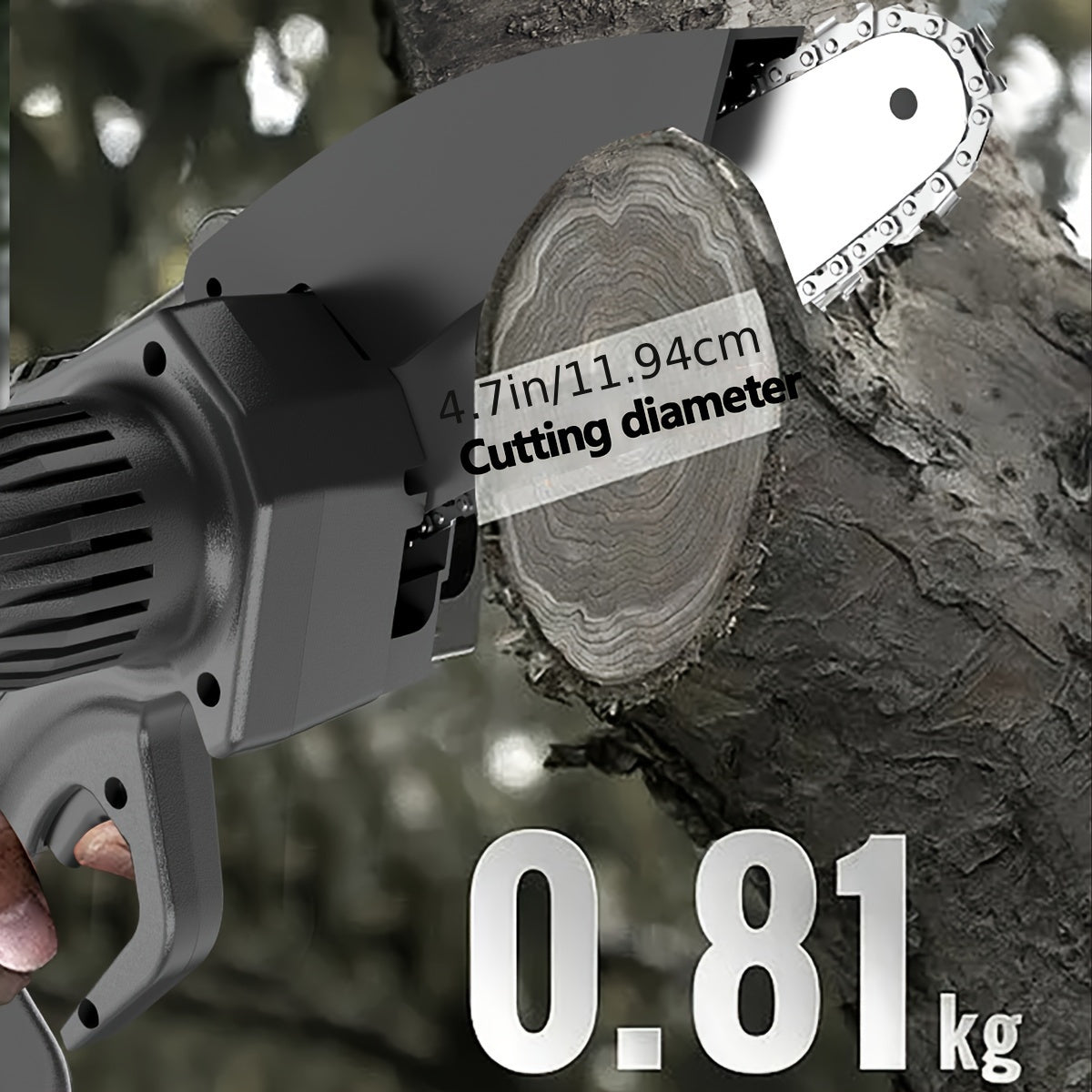 2x 6-Inch Mini Handheld Chain Saw - Band Saw with Splash Protection, Safety Lock, and 2 Batteries - Perfect Gift for Gardeners, Men, Women, and 50+ Birthdays