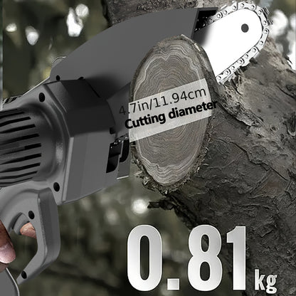 2x 6-Inch Mini Handheld Chain Saw - Band Saw with Splash Protection, Safety Lock, and 2 Batteries - Perfect Gift for Gardeners, Men, Women, and 50+ Birthdays