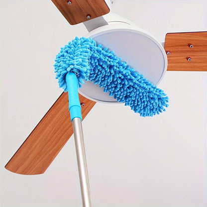 Premium Ceiling Fan Duster with Extension Pole – Removable & Washable Dust Removal Brush for Fans, Furniture, and Cars – Reaches High Ceilings, Easy Cleaning Tool for Hard-to-Reach Areas