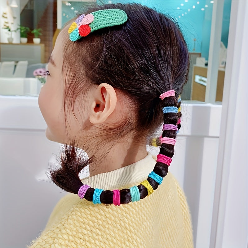 400 Piece Set Elastic Hair Loops – Colorful Ponytail Holders, Stylish Hair Ties for Daily Use