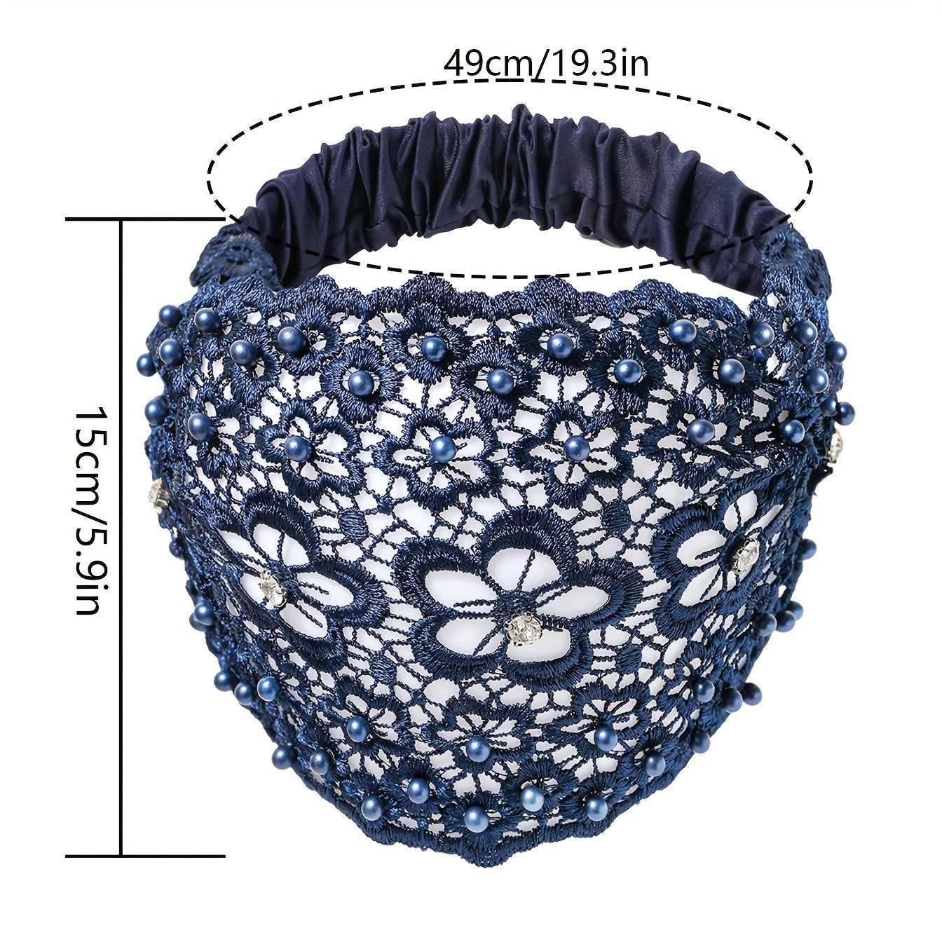 3 Piece Elegant Floral Beaded Wide Headbands Set - Fashionable Hair Accessories for Women, Perfect for Casual Wear