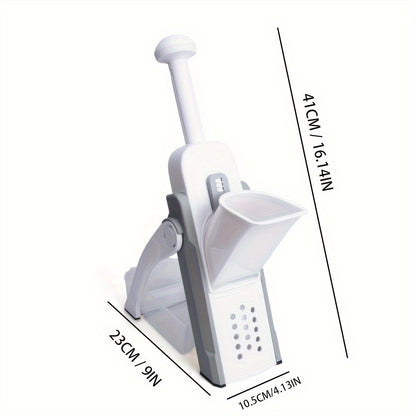 Adjustable Mandoline Slicer – Manual Vegetable Chopper, Potato Slicer, French Fry Cutter, Salad Maker – Kitchen Gadget with Stainless Steel Blade, ABS Material – Essential Back to School
