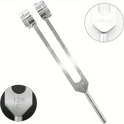128Hz Medical-Grade Tuning Forks - Dual-Purpose Ear Cleaner and Vibration Tool | Large Ergonomic Design with Bell Clips for Soothing Ear Massage