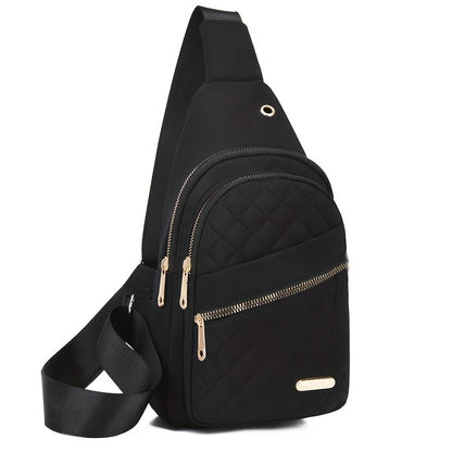 Starry Sky Nylon Sling Backpack for Women - Casual Sports Travel Crossbody Chest Bag, Adjustable Shoulder Strap, Multi-Pocket Fanny Pack