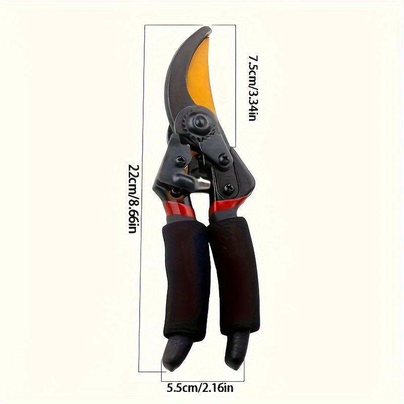 8.5" Professional Titanium Bypass Pruning Shears (T13) – Super Sharp Premium Garden Shears, Heavy Duty Handheld Pruners for Gardening and Hedge Trimming